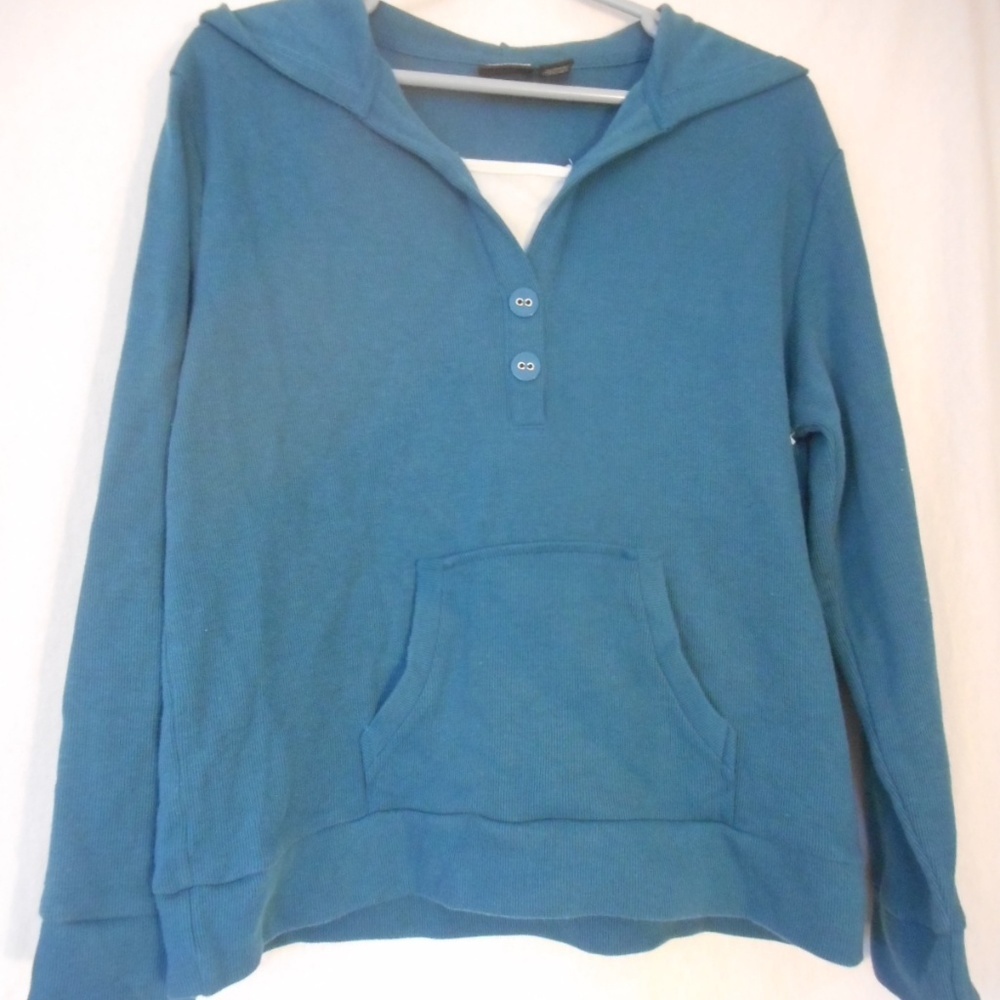 Blue/Green Hoodie Top Size L (14/16)
